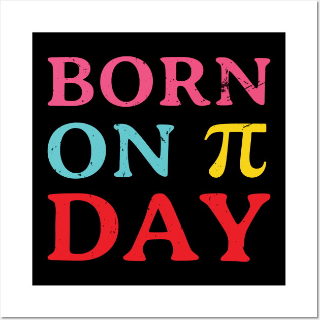 Happy Pi Day Mathematic Math Teacher Gifts Leopard Rainbow Wall Art by KRMOSH